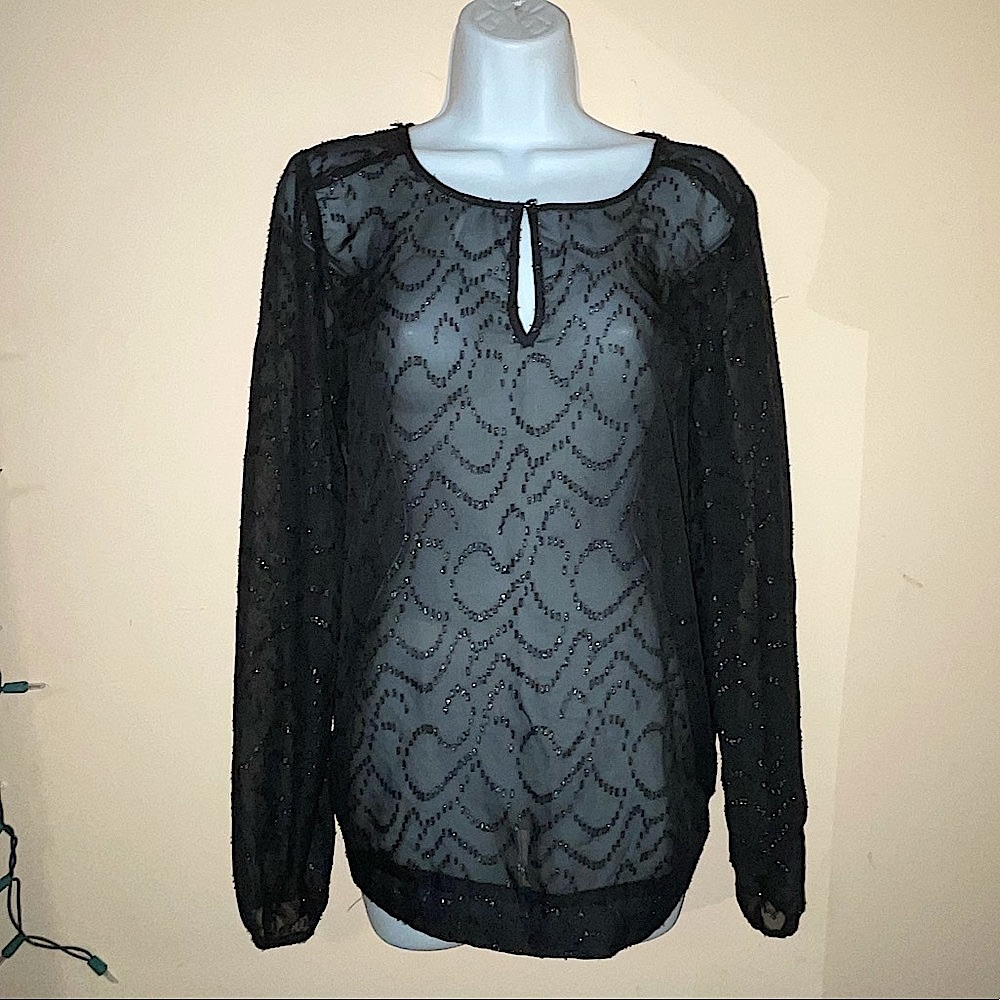 🖤3/$20🖤Black See Through Top